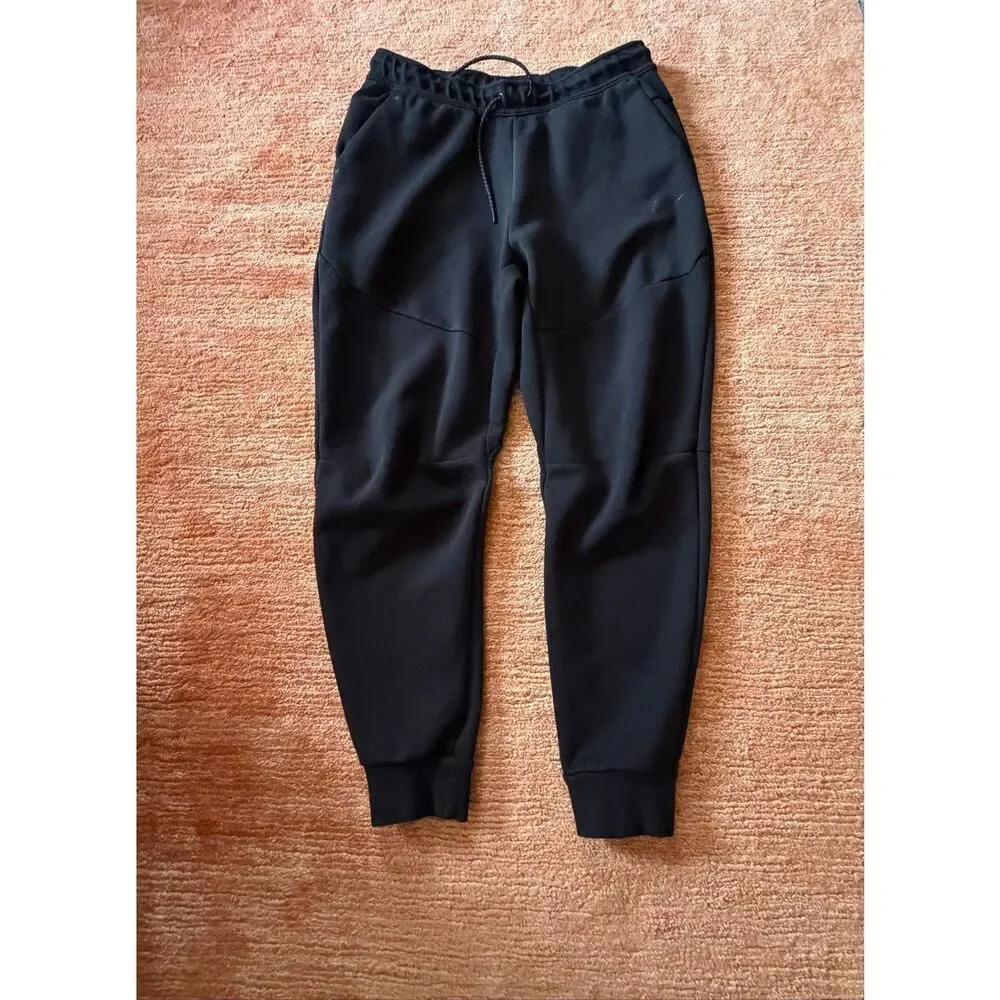 Nike Black Jogger Pants Size L Athletic Tapered Drawstring